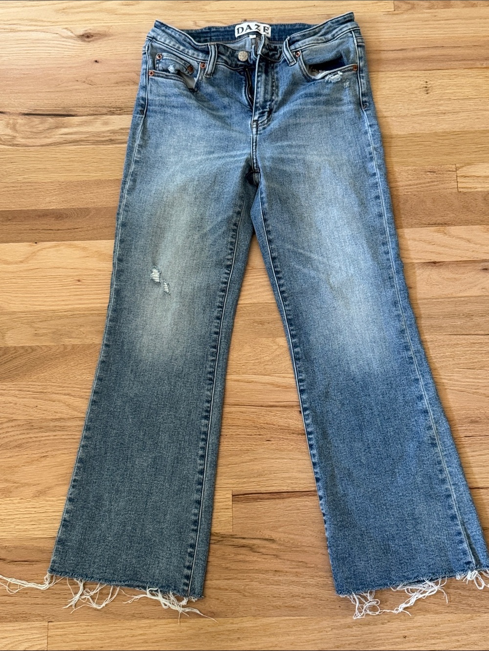 Daze Women's Light Blue Wide-Leg Jeans